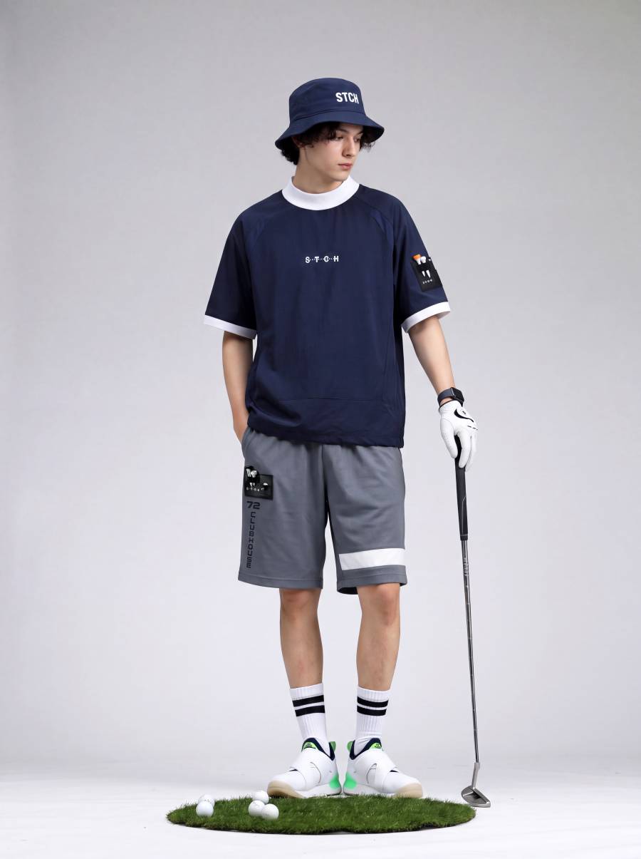 ANTIQUA GOLF×STCH パンツ メンズ ショートパンツ ハーフパンツ