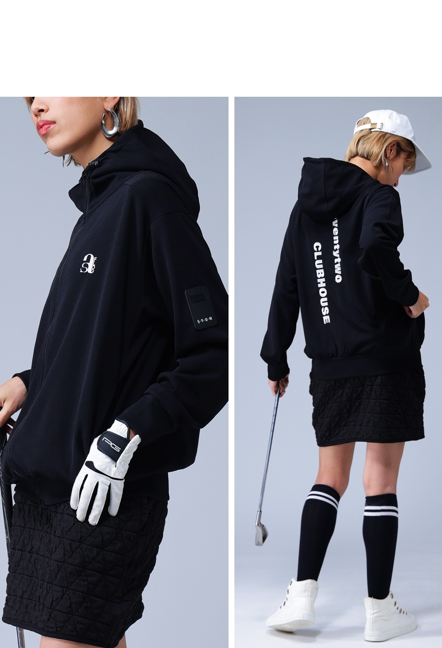 ANTIQUA GOLF×STCH フーディ レディース 送料無料・メール便不可