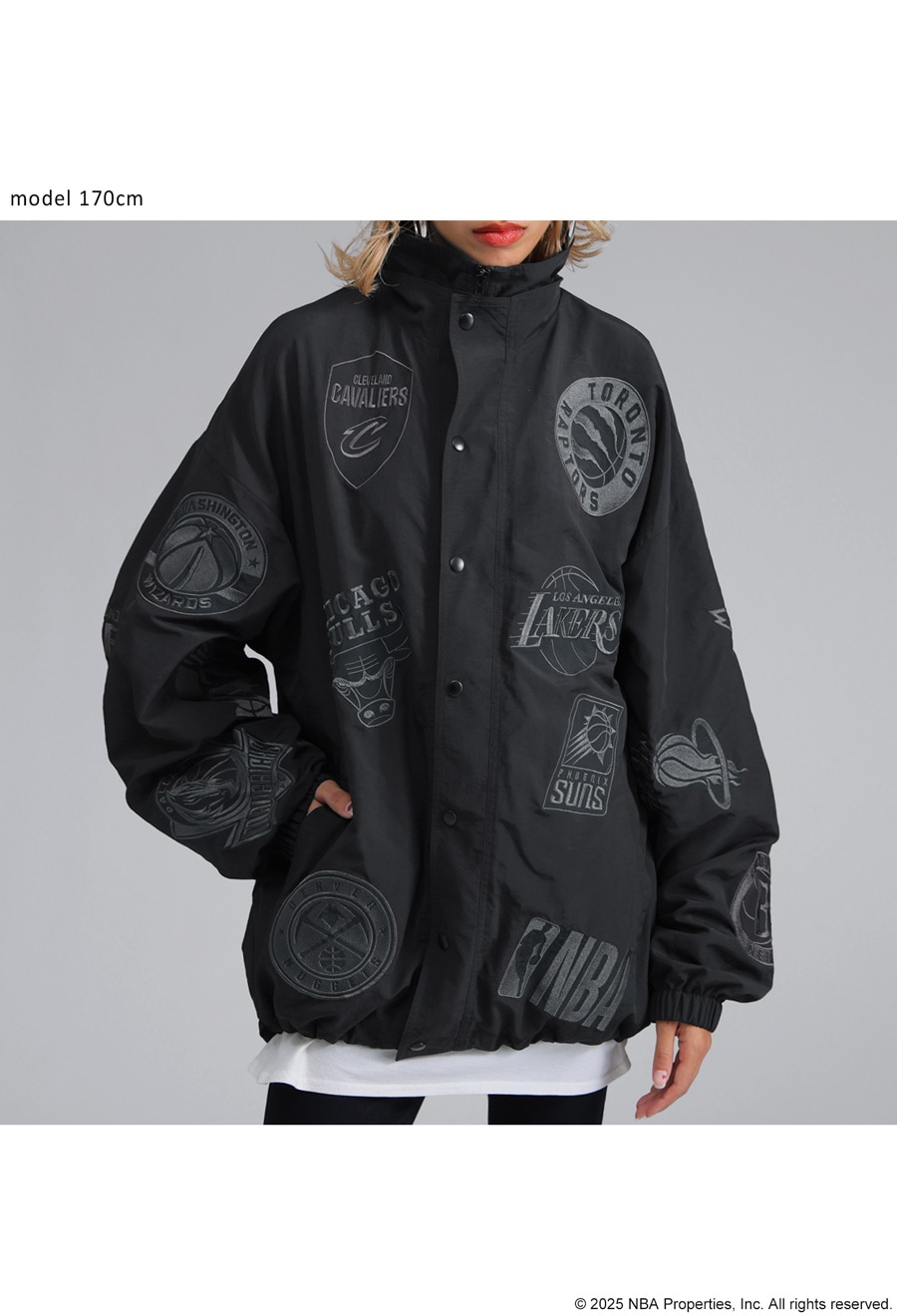 NBA公式 ロゴ刺繍 バルーンジャケット レディース 送料無料・メール便