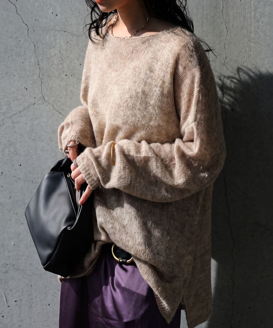 ふわっと着て、サマになる。モヘアニット レディース 長袖 ラウンド
