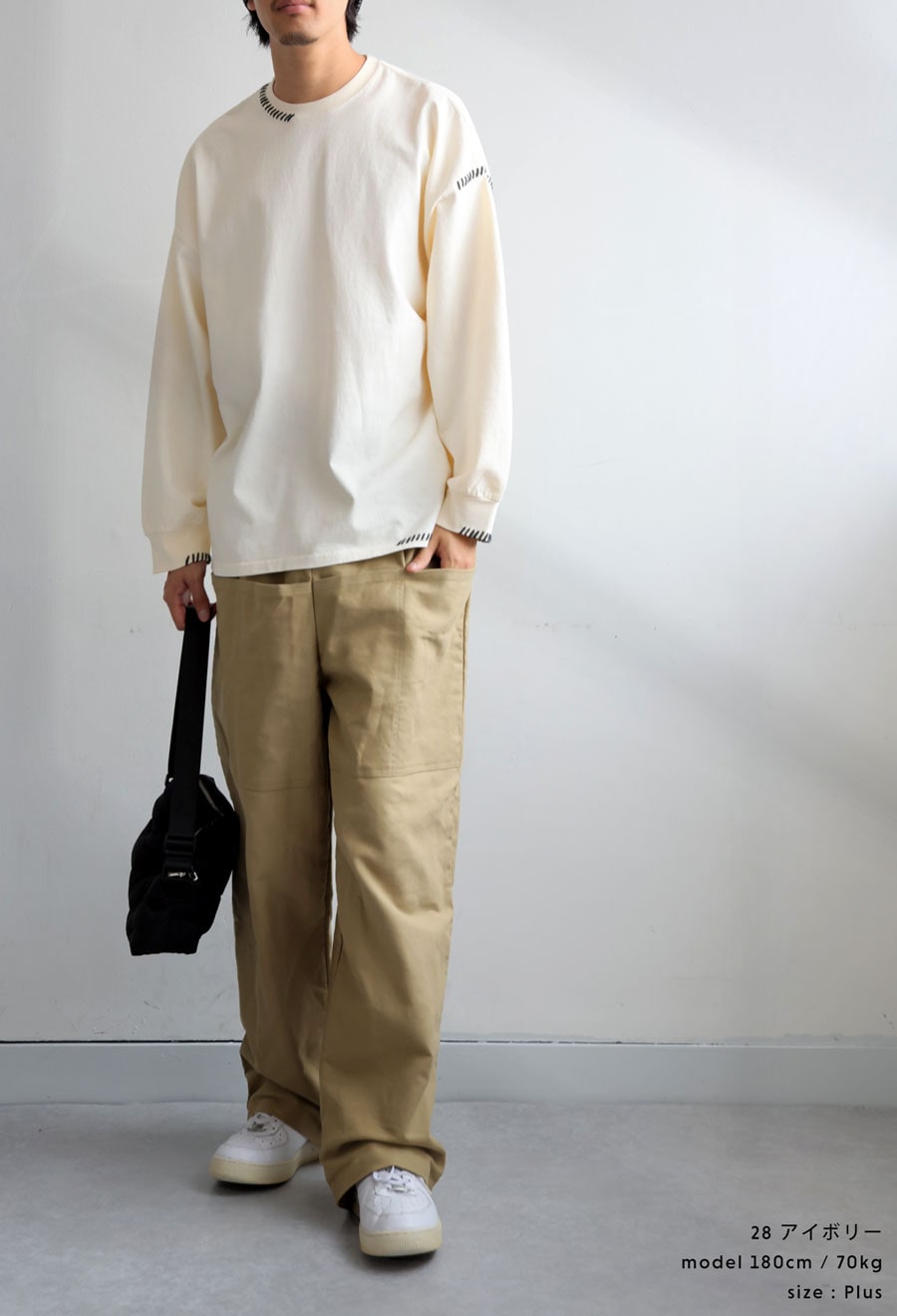 ハンドステッチロンT ロンT メンズ トップス 送料無料・(500)メール便