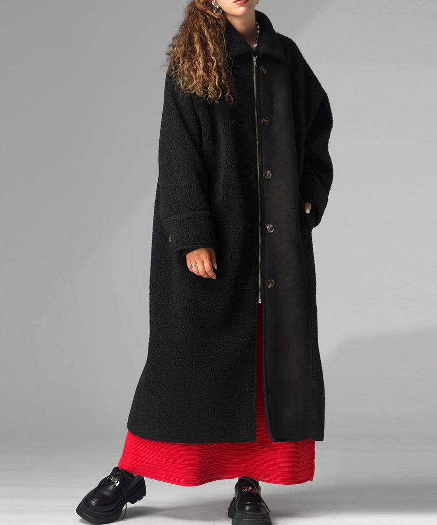 ロングコート レディース ボア ムートン コート 送料無料・メール便