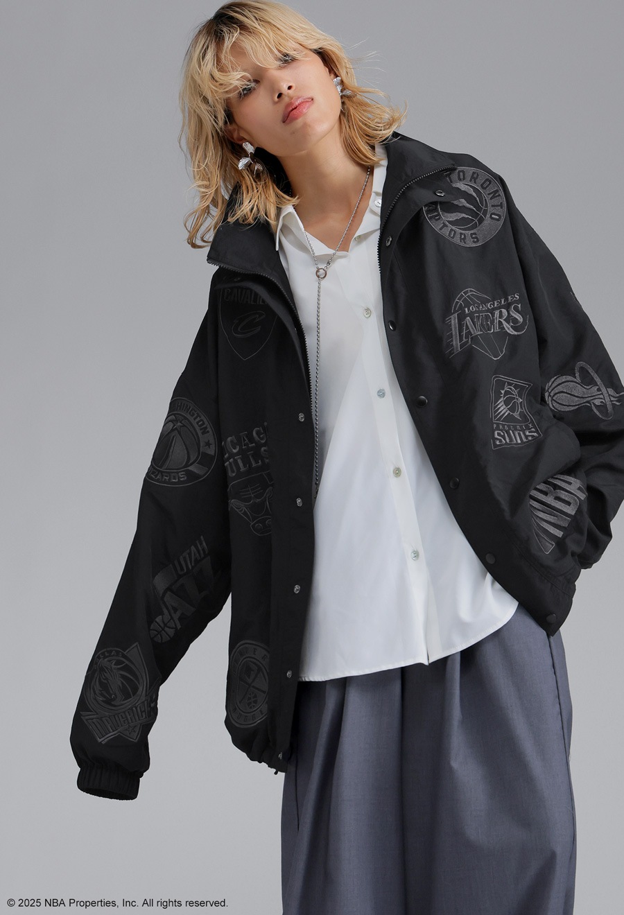 NBA公式 ロゴ刺繍 バルーンジャケット メンズ 送料無料・メール便不可