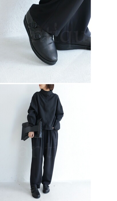 【antiqua】made in JAPAN 本革ベルト付シューズ 本革 日本製 ベルト付きシューズ 靴 レディース 革靴 送料無料