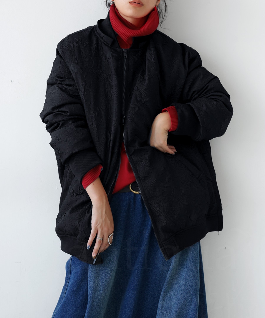 ダウンのような暖かさ ジャガードジャケット レディース 送料無料