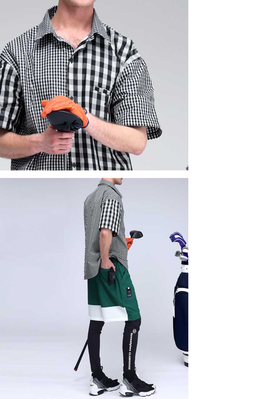 美品　ANTIQUA GOLF×STCH シャツ メンズ LXL ANTIQUA GOLF×STCH シャツ メンズ 送料無料・(100)メール便可