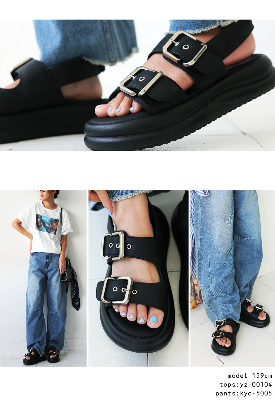 マット合皮 厚底 サンダル レディース 靴 シューズ 送料無料・7