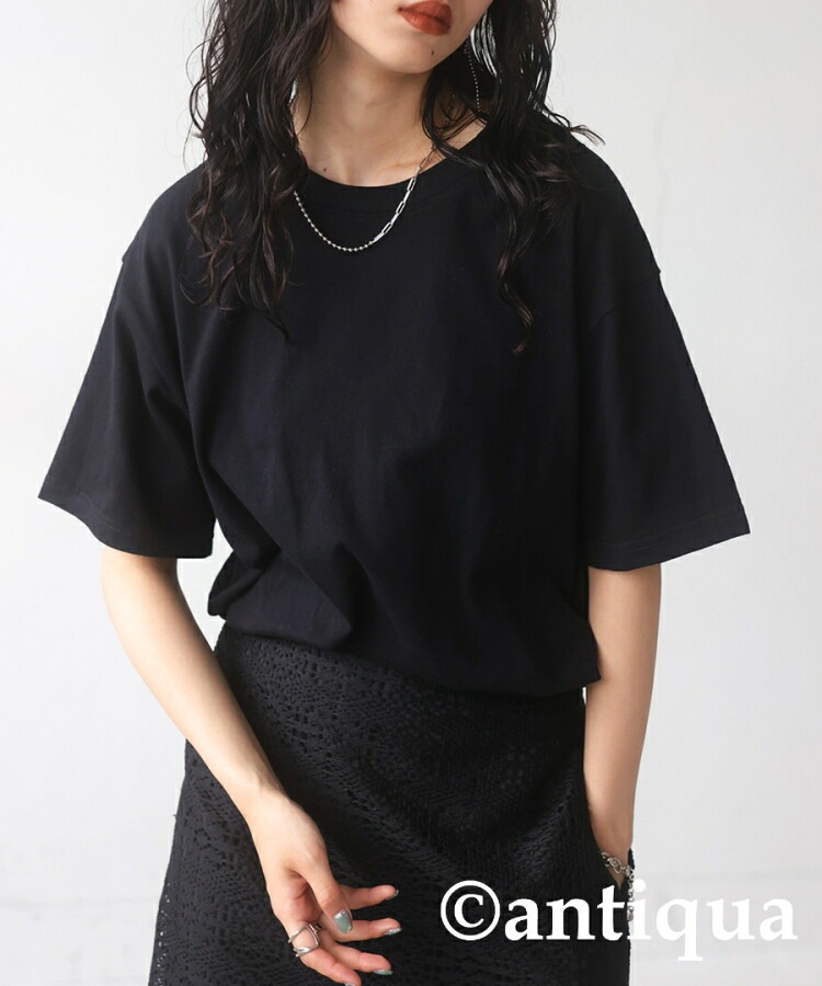 AS IT IS バンT 半袖 Tシャツ M ブラック 黒 海外 洋楽 無地Tシャツ Tシャツ レディース トップス 半袖 綿100・(80