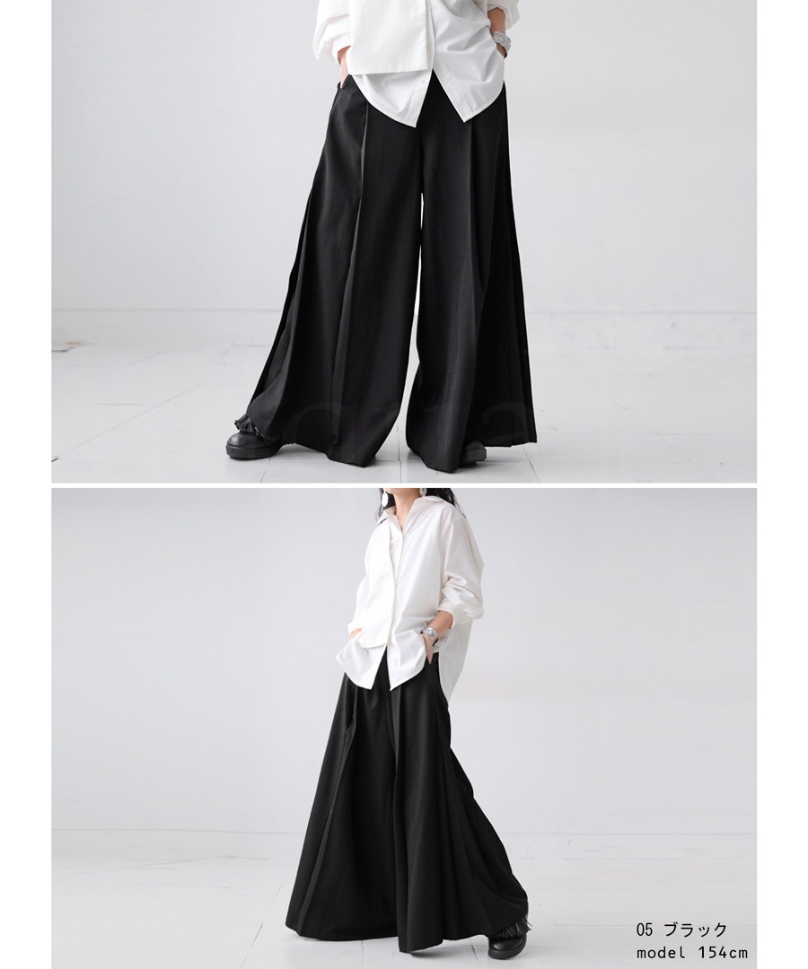 【関税込み】lesugiatelier ブラック タックパンツ 関税込み】lesugiatelier ブラック タックパンツ (パンツ