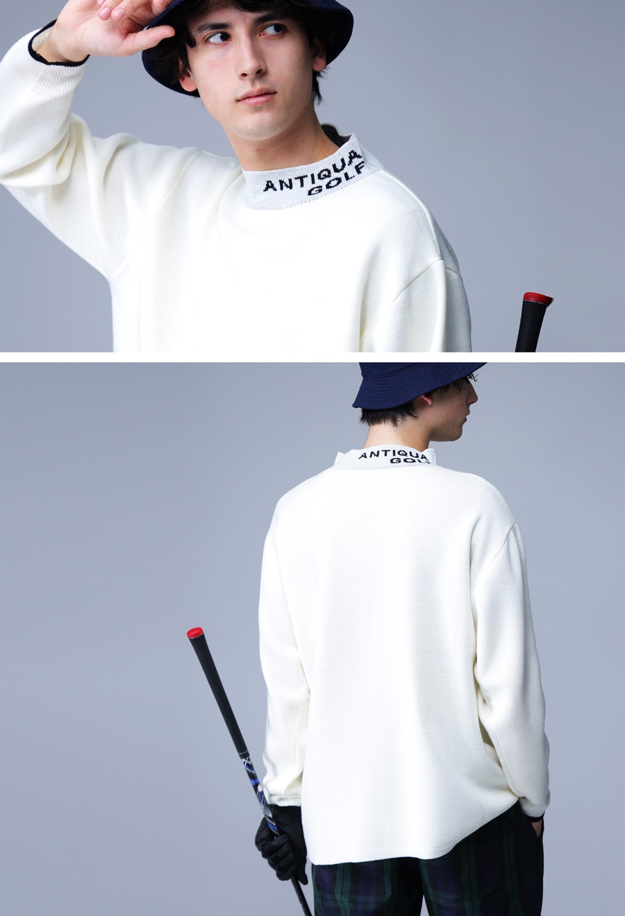 ANTIQUA GOLF ハイネックニット メンズ 送料無料・再販。メール