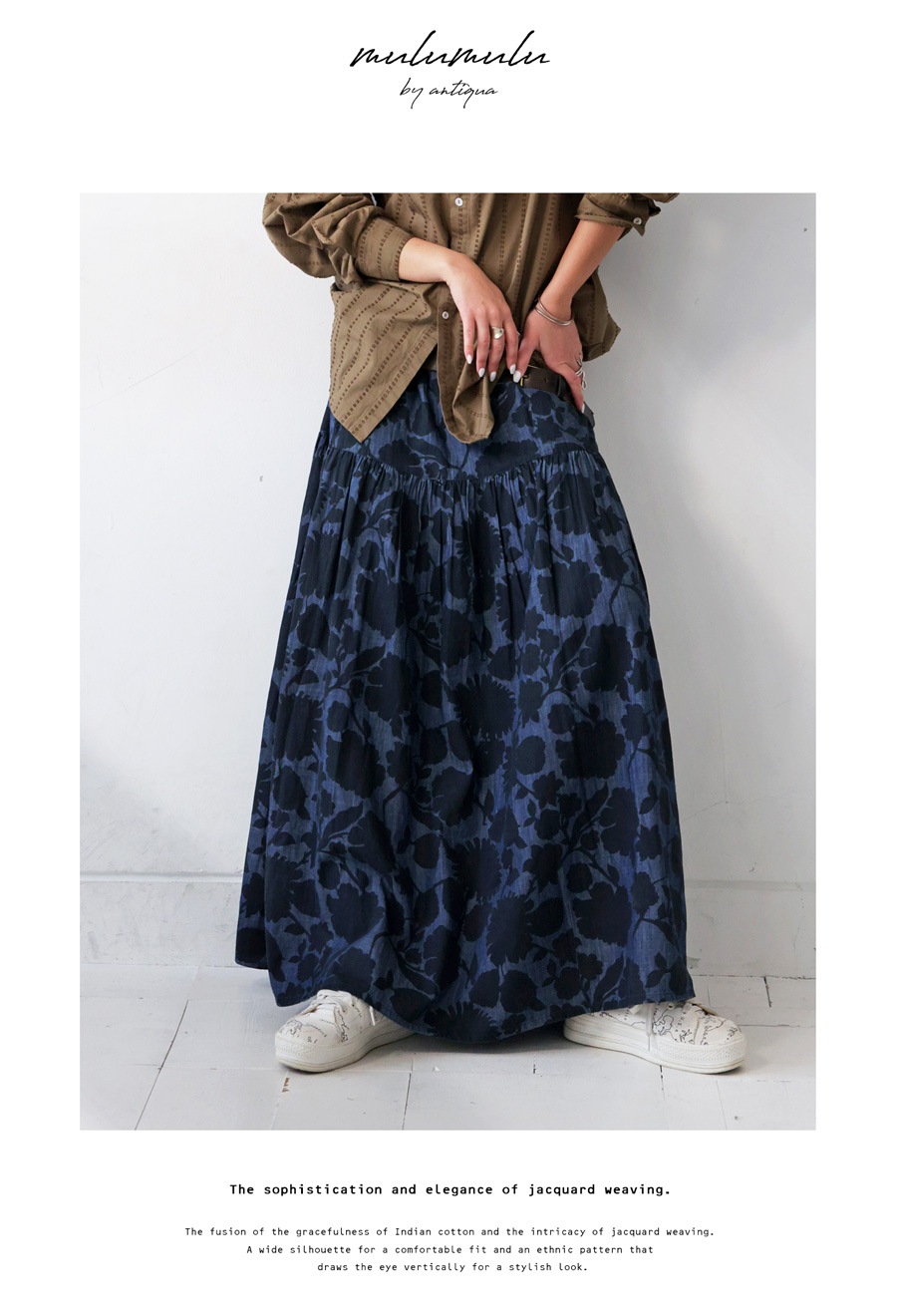 インド綿 花柄スカート スカート レディース ボトムス 送料無料・(500