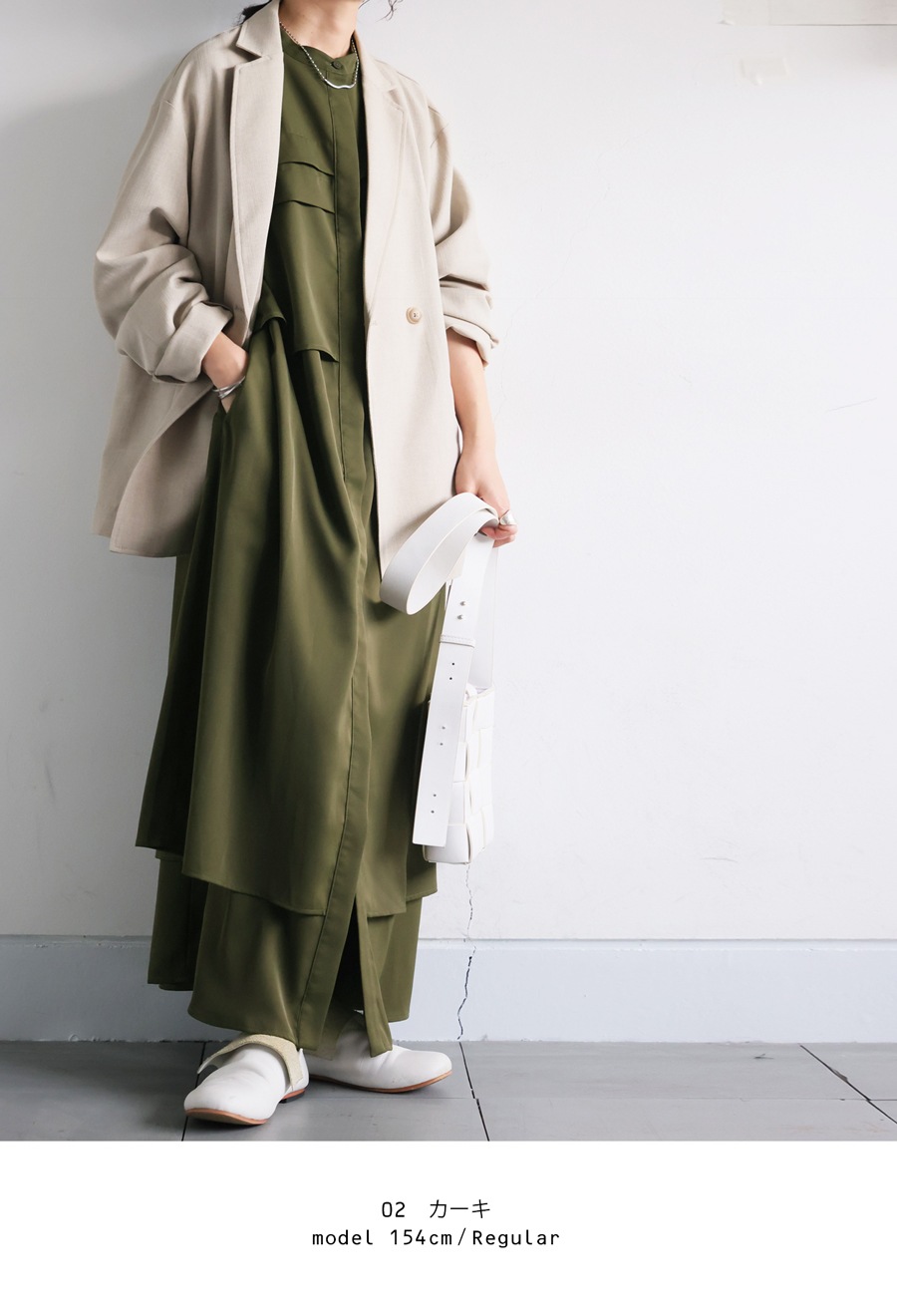レディース ワンピース ロングワンピース レイヤード B0348 レイヤード風ワンピース レディース ワンピース ロング 送料無料