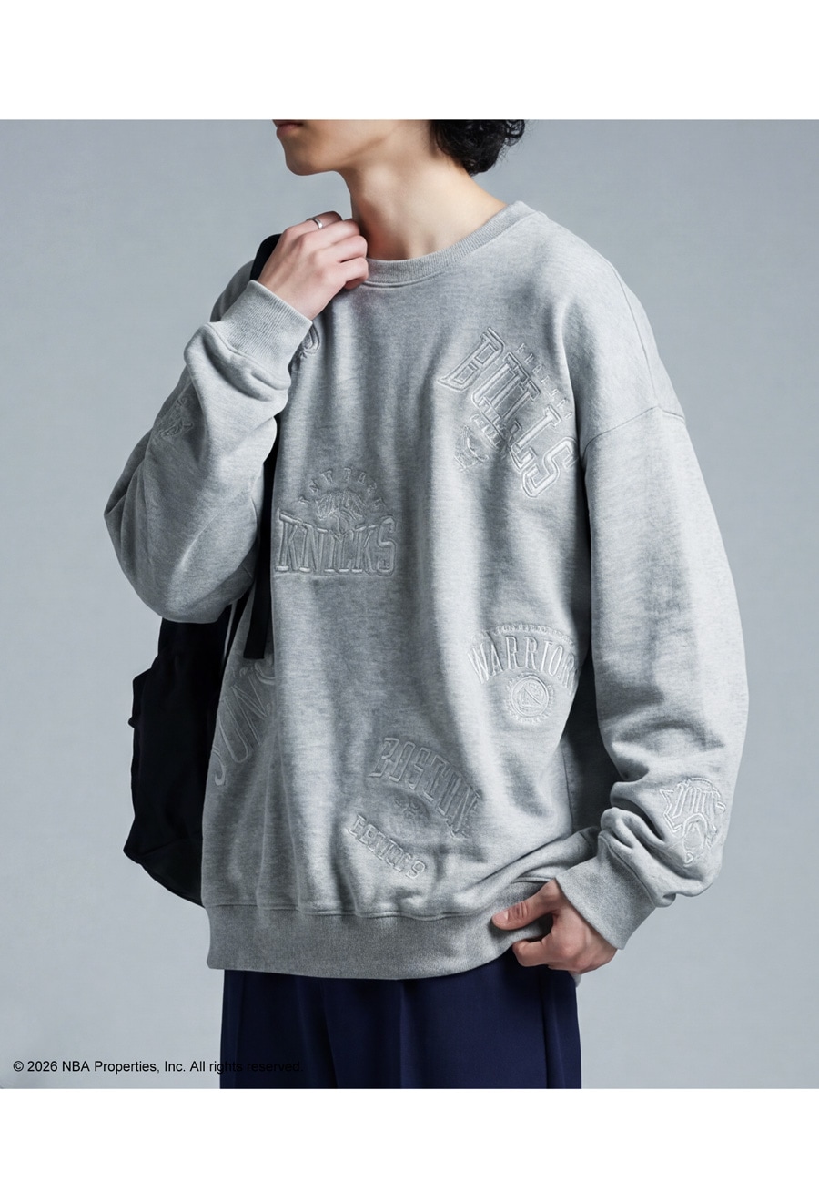 NBA公式 ロゴ刺繍 スウェット レディース 綿100 送料無料・メール便