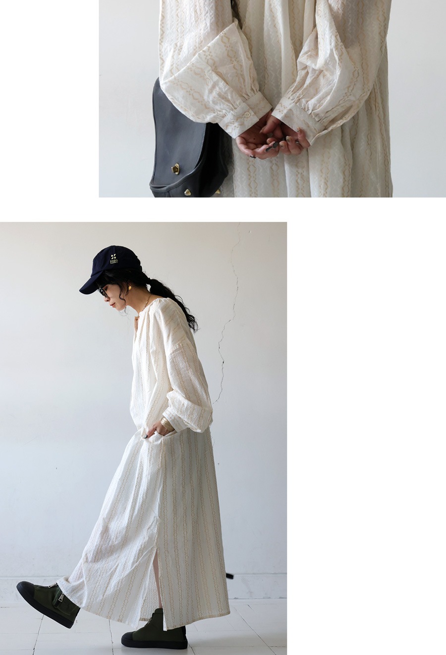 ジャガード刺繍ワンピース レディース ワンピース 送料無料