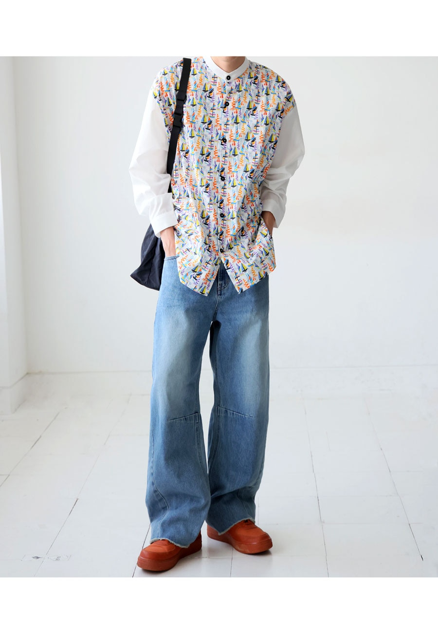 5642 メンズ　柄シャツ　Ｆ 5642 メンズ柄シャツF