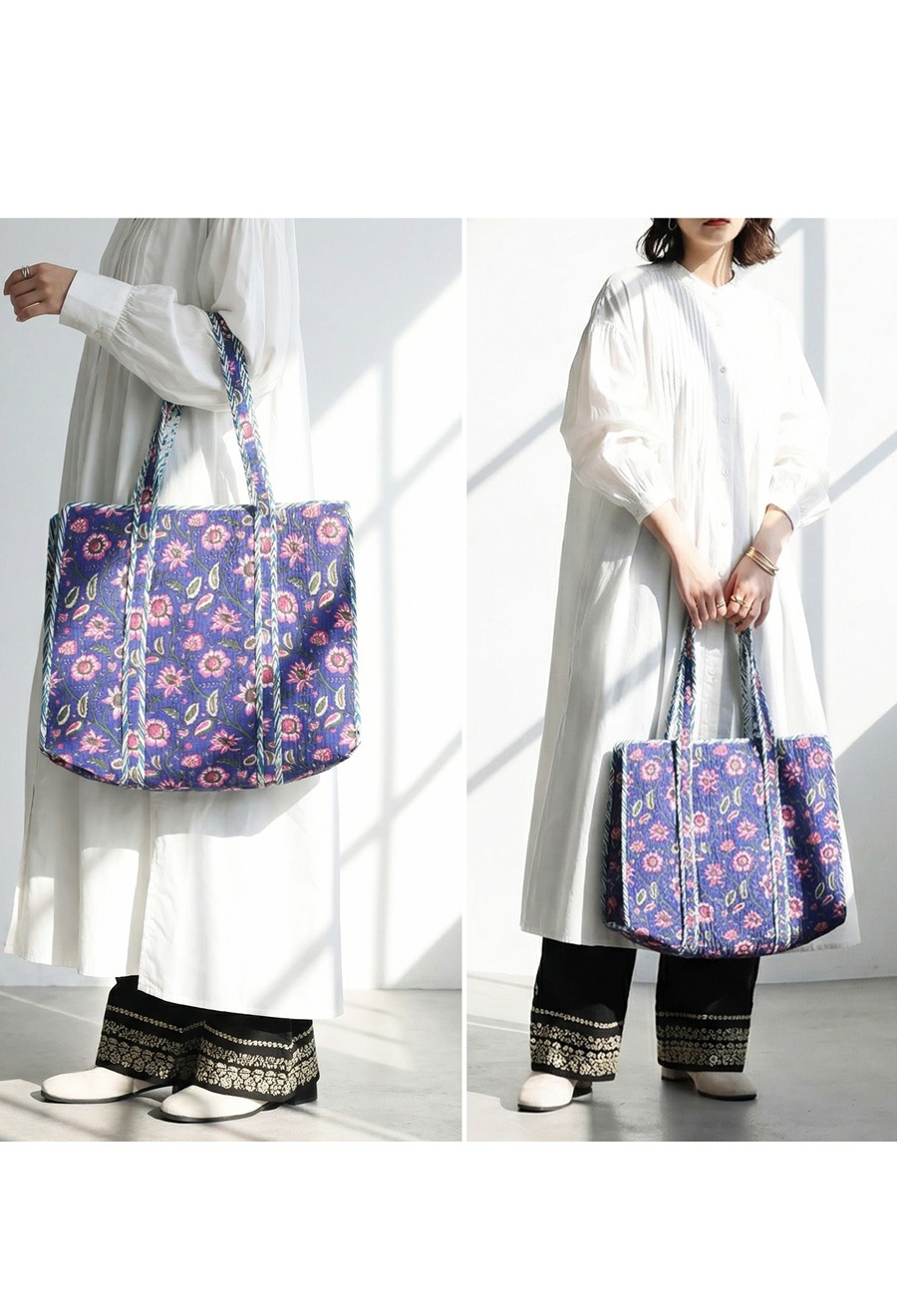 花柄 キルティング トートバッグ レディース バッグ 送料無料・メール