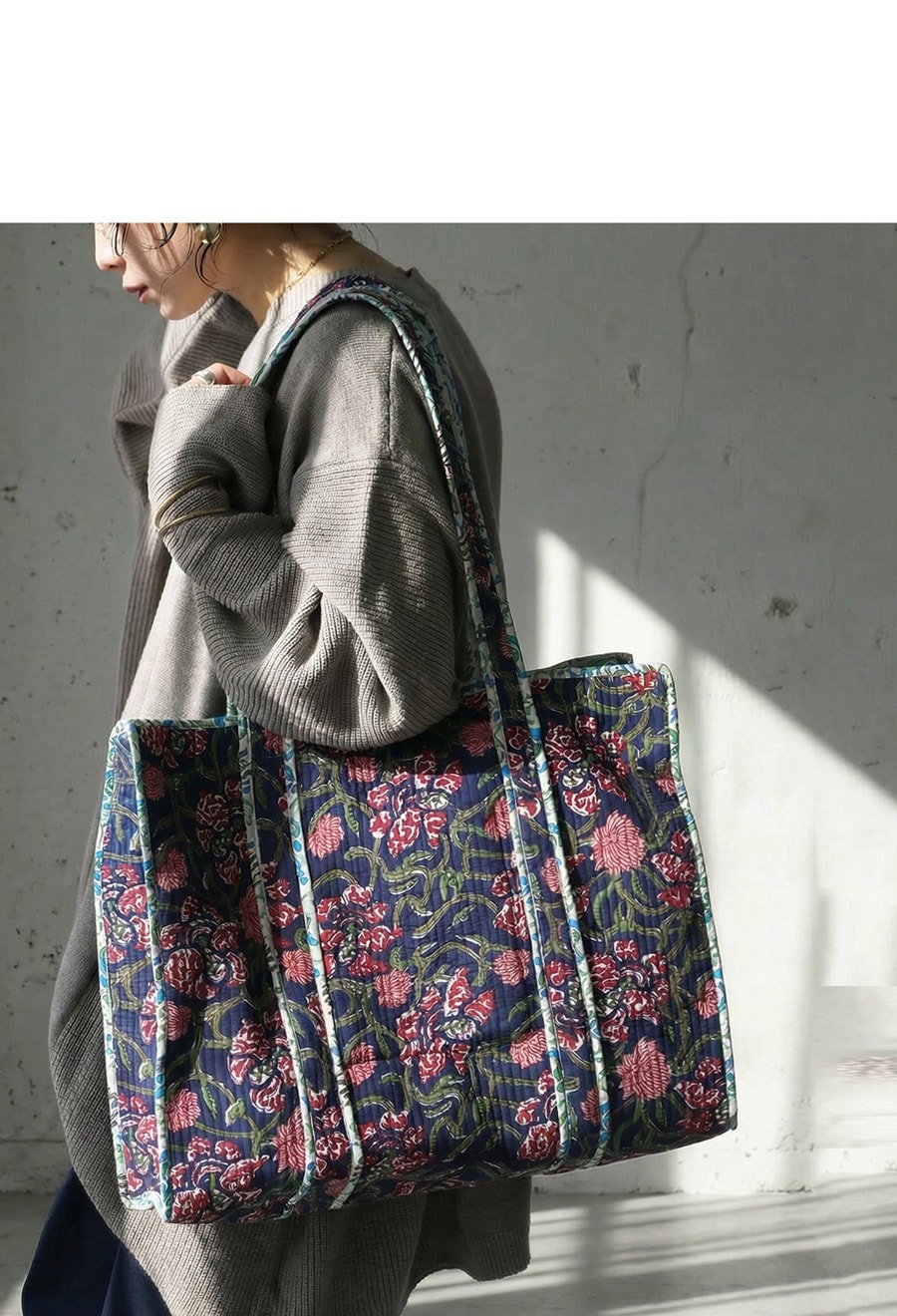 花柄 キルティング トートバッグ レディース バッグ 送料無料・メール