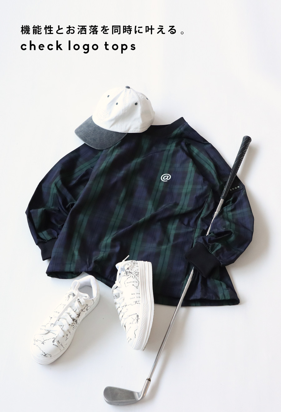 ANTIQUA GOLF×STCH チェックトップス メンズ 送料無料・再入荷 (500