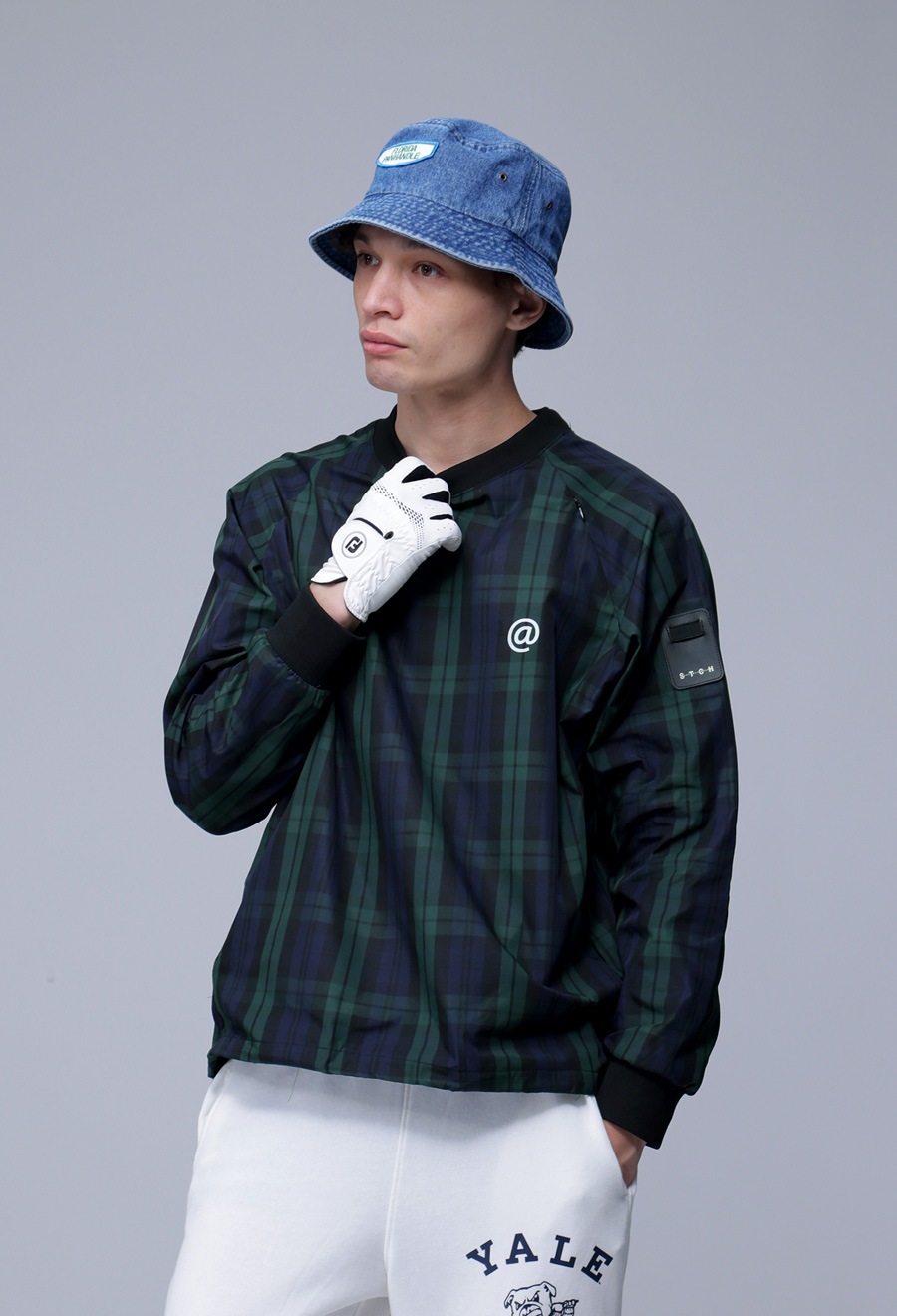 ANTIQUA GOLF×STCH チェックトップス メンズ 送料無料・(500
