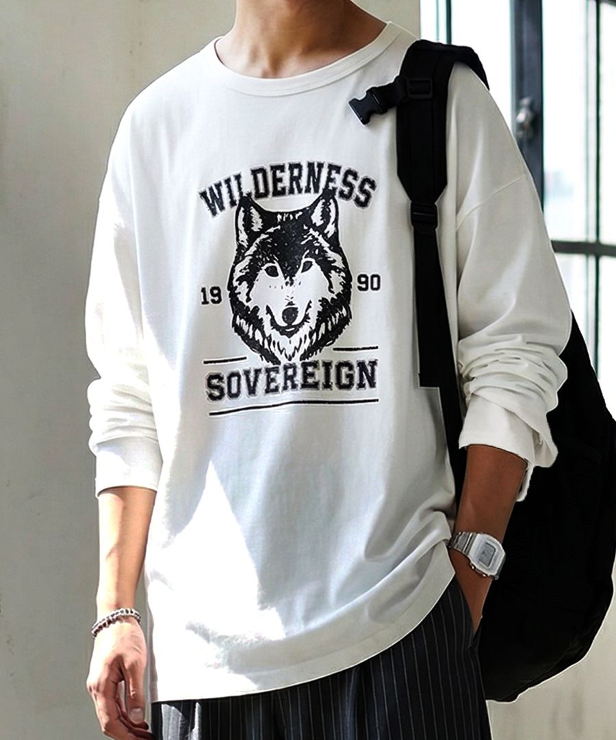 RRmoments 動物柄 長袖カットソー レディース どうぶつ柄 長袖 Tシャツ カットソー ZOOZOOZOO 1点まで