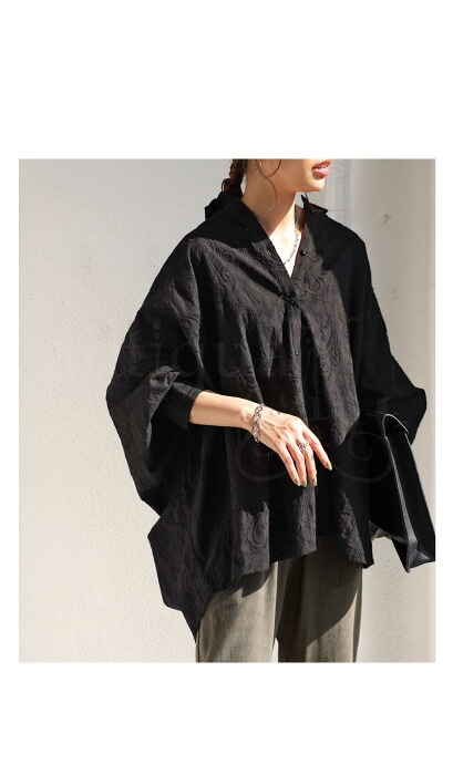 284 peroトップス　レディース　新品未使用タグ付き ペイズリー刺繍トップス トップス レディース プルオーバー・7月