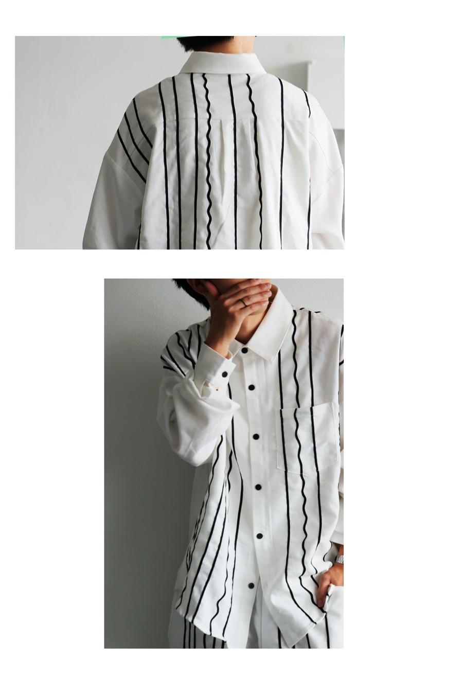 コード刺繍 シャツ メンズ トップス シャツ 長袖 送料無料・(100