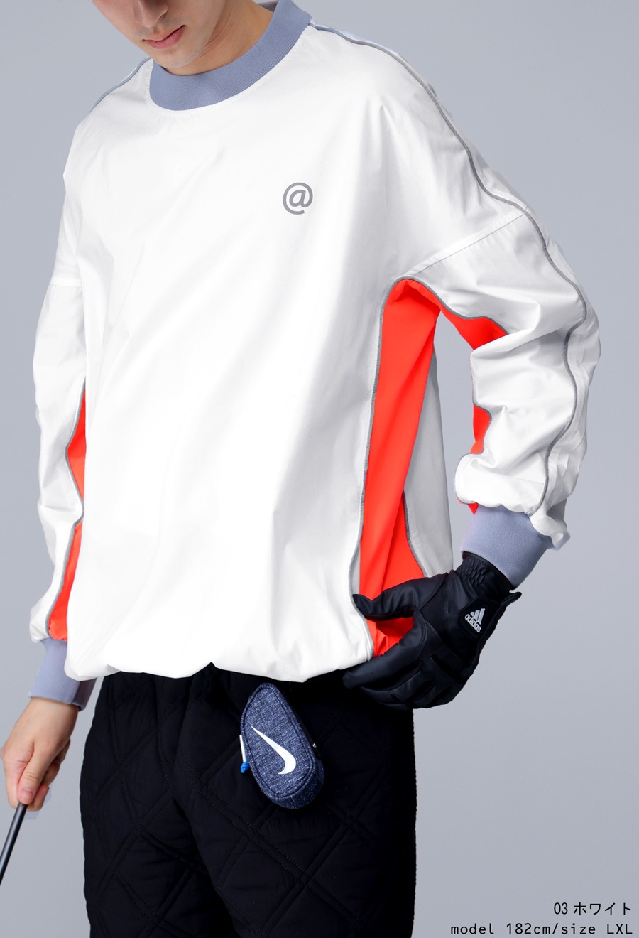 定価¥15,400＊ANTIQUA GOLF×STCH パイピングトップス ANTIQUA GOLF×STCH パイピングトップス レディース 送料無料・再販