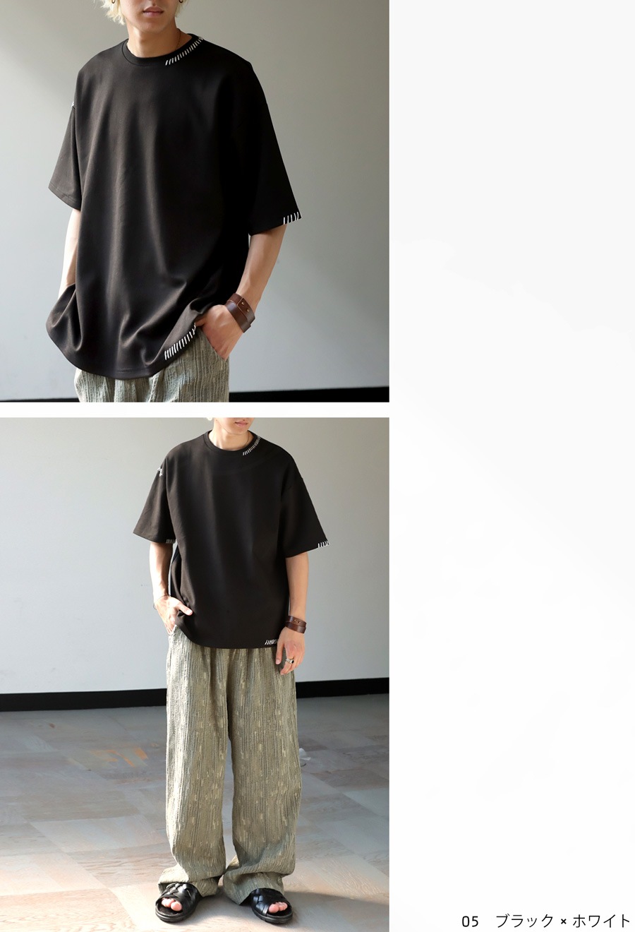 ハンドステッチデザインTシャツ Tシャツ メンズ 送料無料・(100)メール