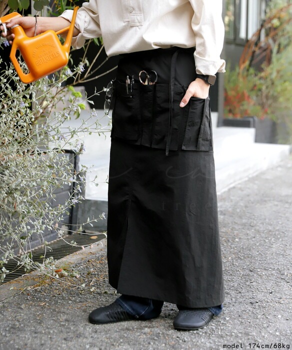 撥水 ギャルソンエプロン エプロン メンズ ロング 送料無料・(100