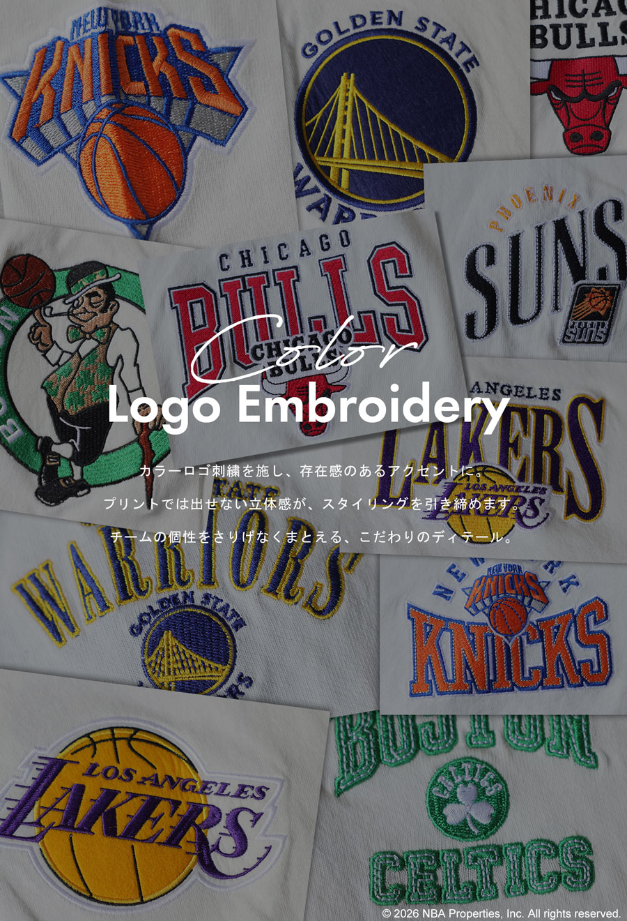 TK様の専用ページ NBA公式 ロゴ刺繍 ロンT メンズ クルーネック 送料無料・メール便不可