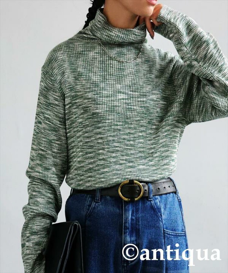 メランジ調 段染めニット ニット レディース トップス 長袖・(100