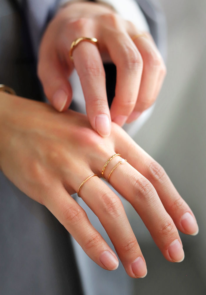 アクセ送料無料 セットリング 指輪 レディース リング・(100)メール便