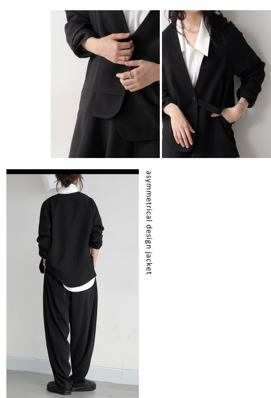 再入荷予定有!アシメデザインジャケット ジャケット レディース 送料