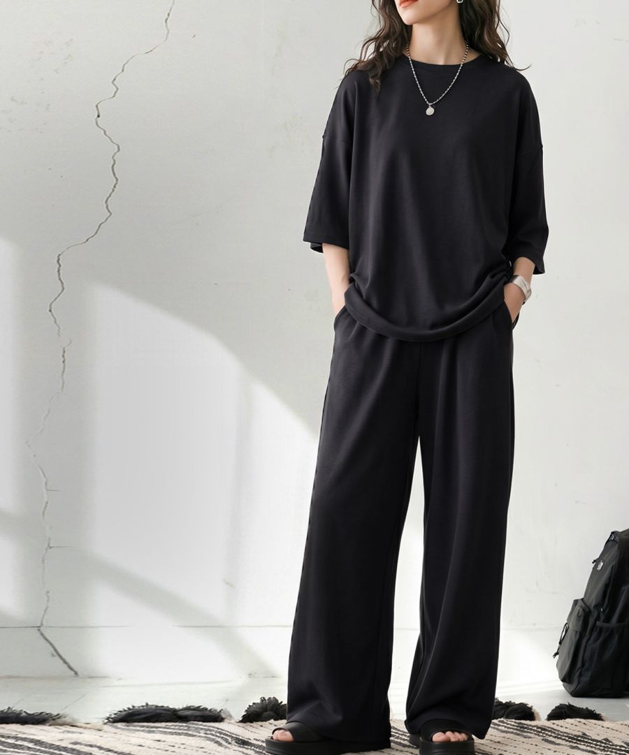 真冬シリーズ 接触冷感 セットアップ レディース トップス パンツ 送料