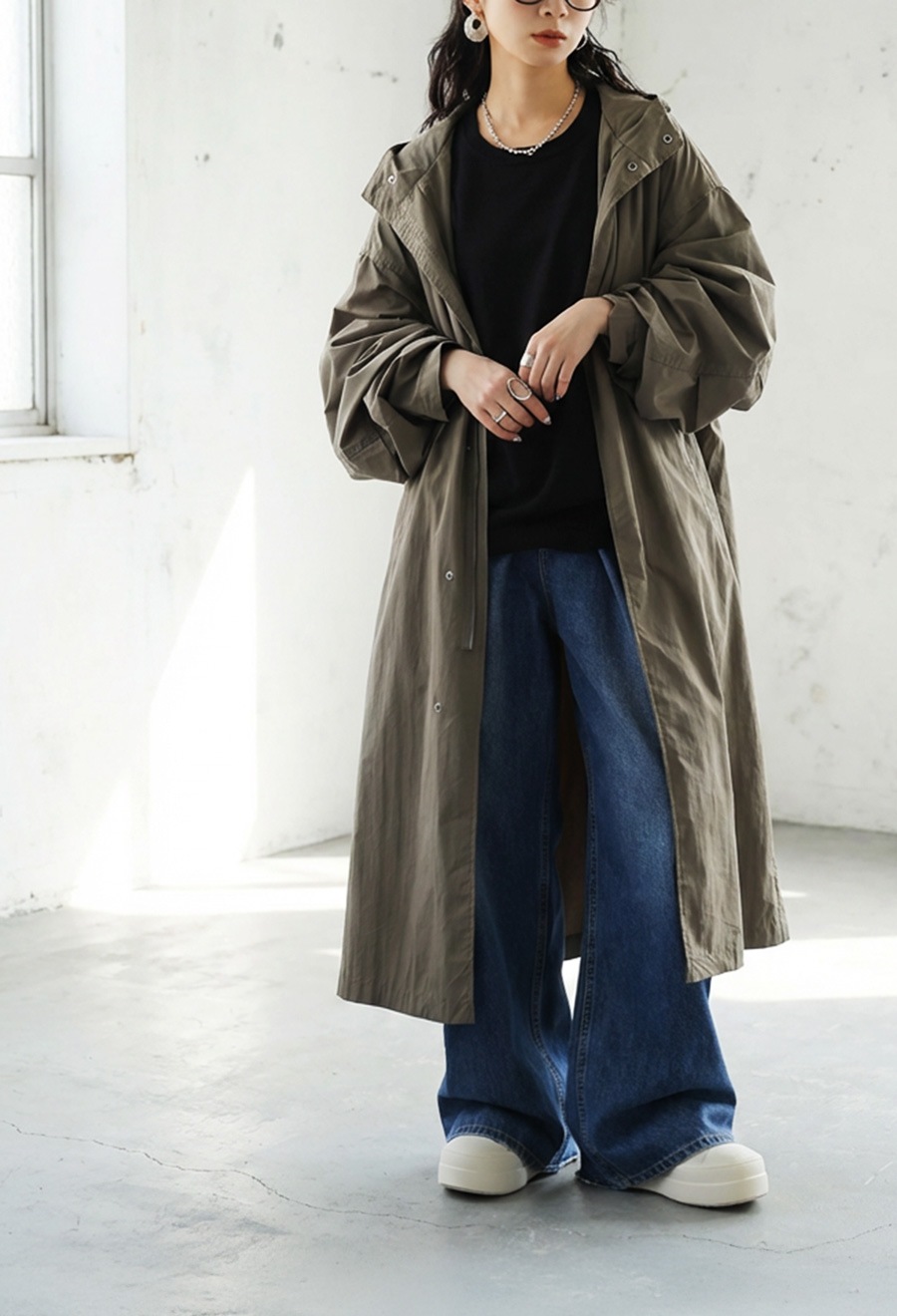 マシュマロタッチ ニット レディース 長袖 無地 クルーネック・メール