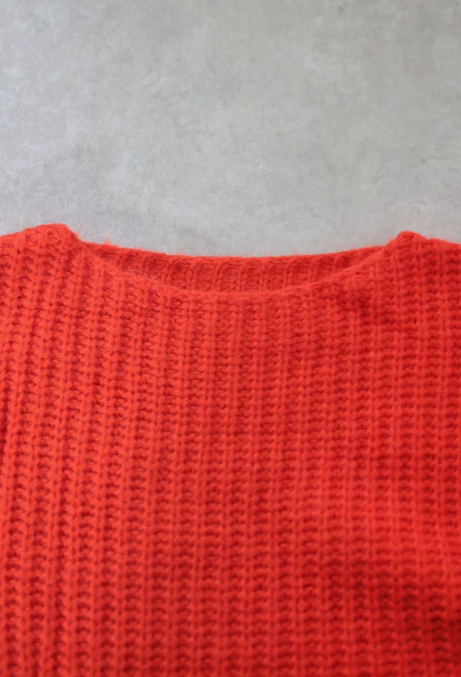 リブ編み ニットトップス レディース 長袖 無地 送料無料・メール便