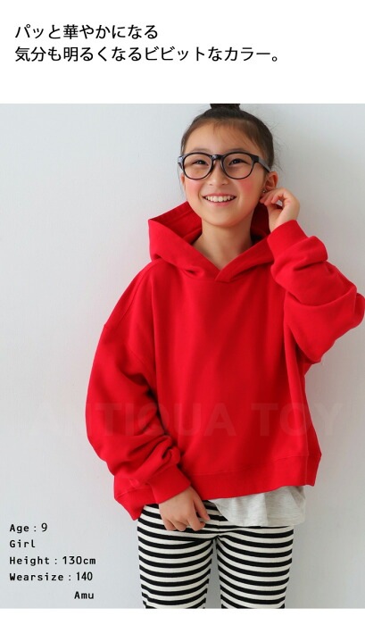 OYパーカー　size2 アナーキーマーク プリント 赤 フード付きパーカー あかのフードパーカー半袖♡水玉ポケット付き | SNOWPY
