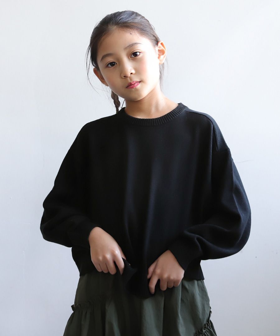 洗える ニット トップス 長袖 キッズ 子供服 ジュニア・(100)メール便