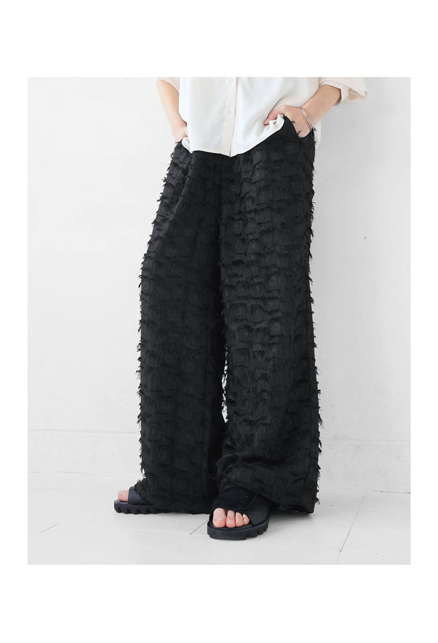 フリンジワイドパンツ パンツ レディース ボトムス 送料無料