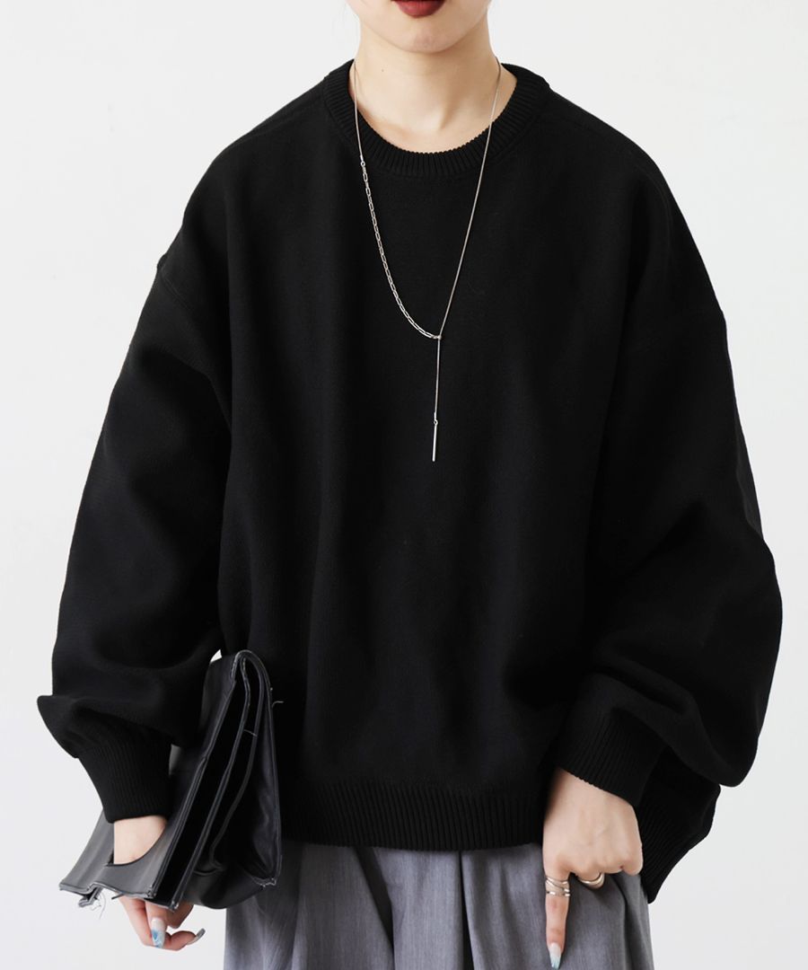 ニット レディース トップス クルーネック 長袖 送料無料・メール便