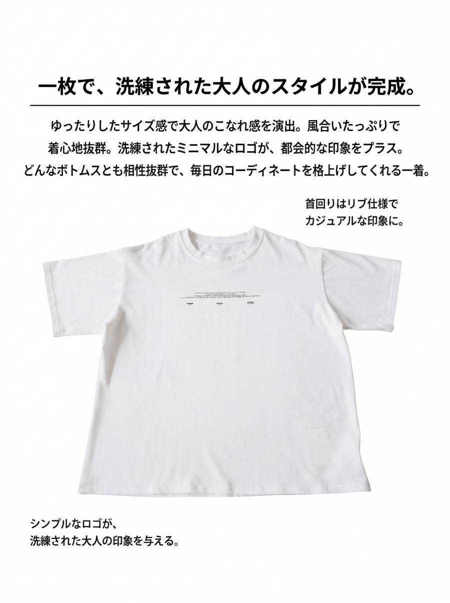 目を引く、ミニマル。Tシャツ レディース 半袖 ロゴ ロゴT クルー