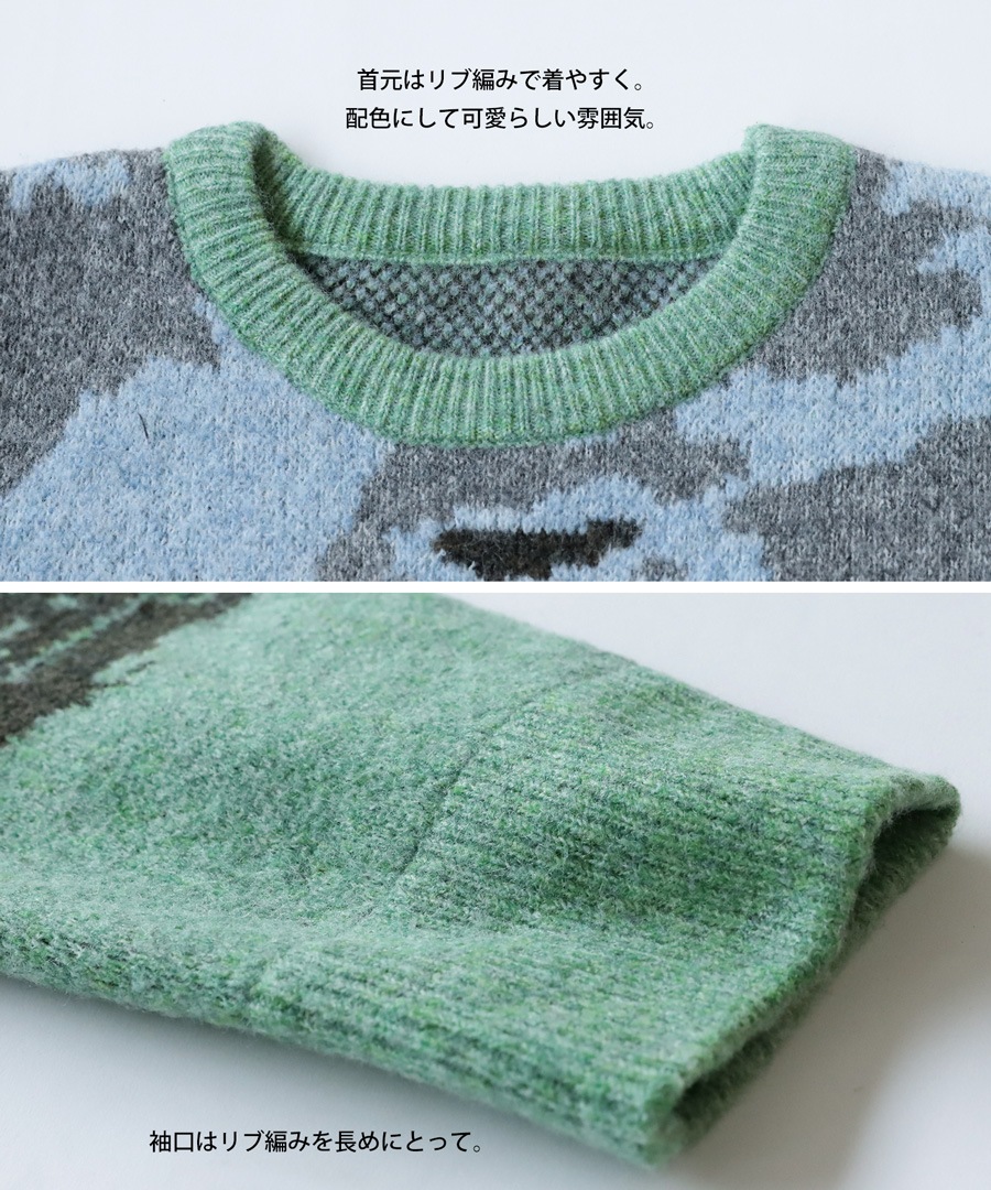 ヴィンテージつぶつぶニット 80's OLD GAP カラーネップ柄 ウールニットmtp07212601758043｜VINTAGE