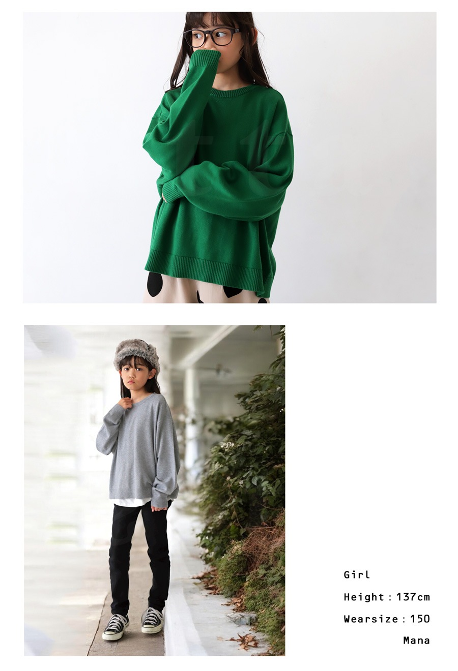 洗える ニット トップス 長袖 キッズ 子供服 ジュニア・(100)メール便