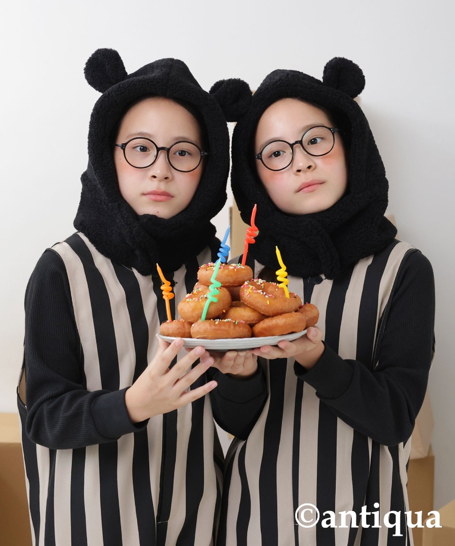 ボア アニマルフード 帽子 スヌード キッズ 子供服 ジュニア・再販