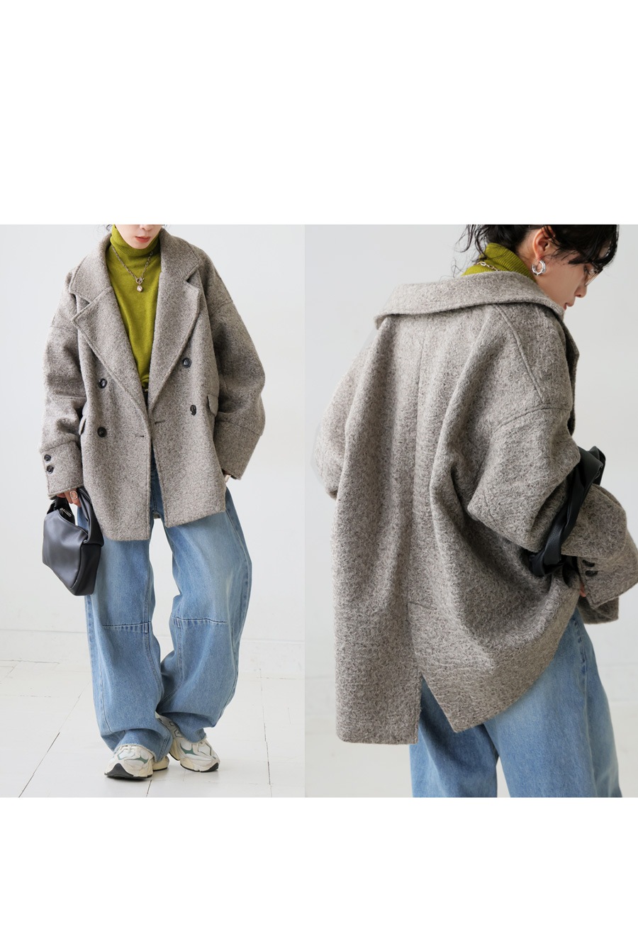 再入荷予定有!カールシャギー コート レディース アウター ミドル丈