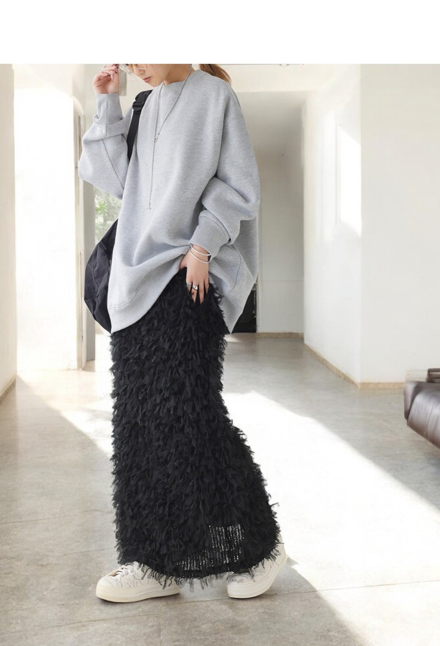 フリンジスカート スカート レディース ボトムス 送料無料・メール便