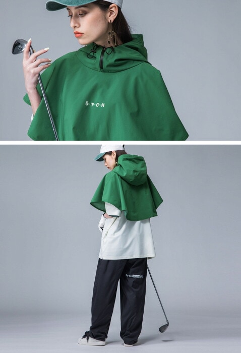 EPOCA(エポカ) ポンチョ ANTIQUA GOLF×STCH レインポンチョ レディース 送料無料・(100