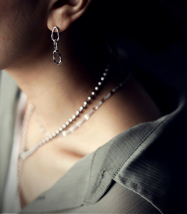 シルバー925 チェーンピアス ピアス レディース シルバー・メール便