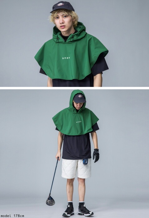 スコットクラブ購入 ポンチョ ANTIQUA GOLF×STCH レインポンチョ メンズ 送料無料・(100