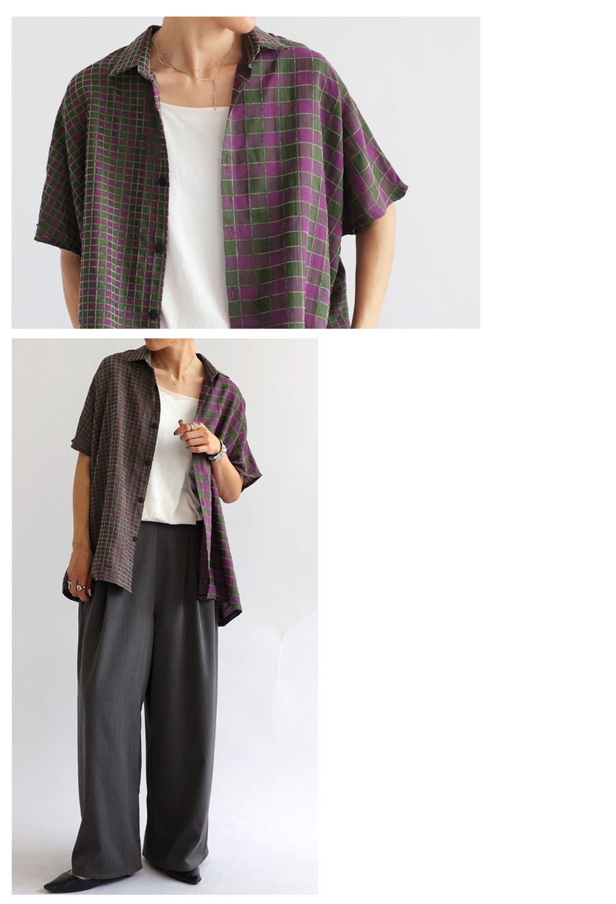 アシメチェックシャツ シャツ レディース トップス 送料無料・再再販